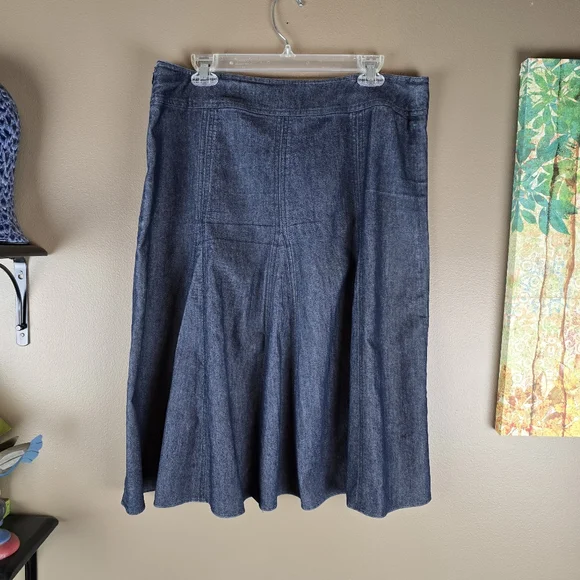 Sandro Denim A Line Mini Skirt Size 12 - Picture 2 of 11